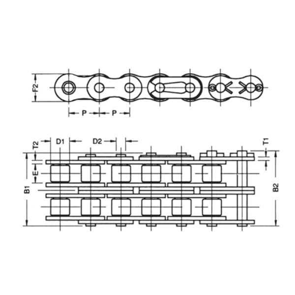 10B-2 (5/8 Pitch) Duplex Crank/Offset Link