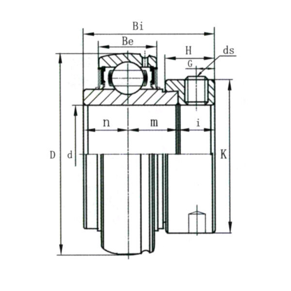 HC209 Eccentric Collar Locking Insert Bearing