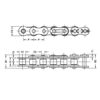 ANSI/ASA80-1 (1 Pitch) Simplex Crank/Offset Link