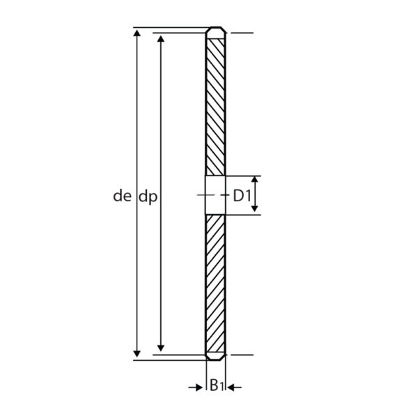 100 Tooth (06B) Simplex Pilot bore Platewheel (3/8 Pitch Chain)