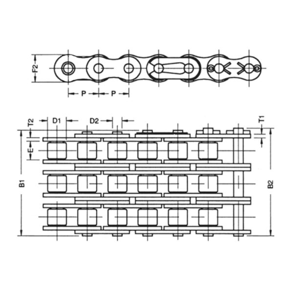 ANSI/ASA50-3 (5/8 Pitch) Triplex Connecting Link