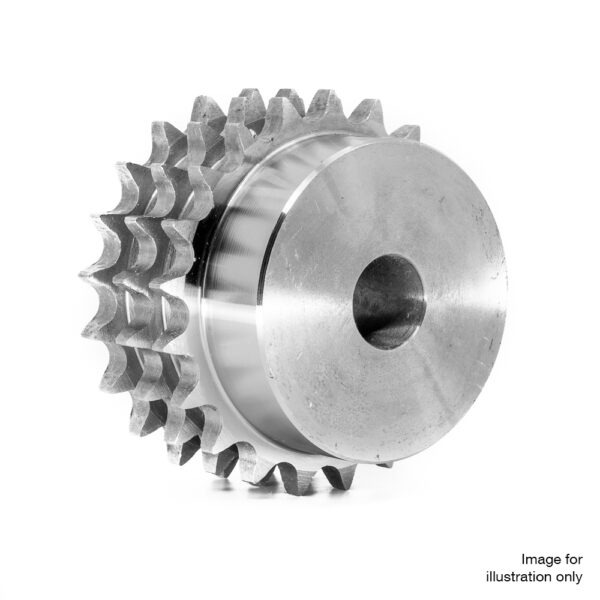 17 Tooth (08B) Triplex Pilot Bore Sprocket (1/2 Pitch Chain)