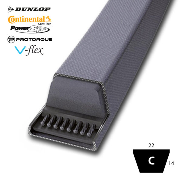 C45 - C Section Classical Wrapped V-Belts