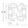HRC280H Coupling Hub - Taper Bore (H - External Fitting)