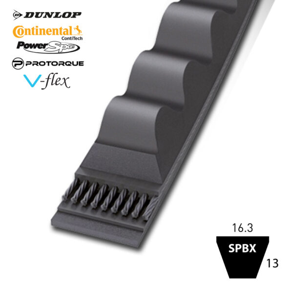 XPB2000 - XPB Section Raw Edge Moulded Cogged Wedge V-Belts