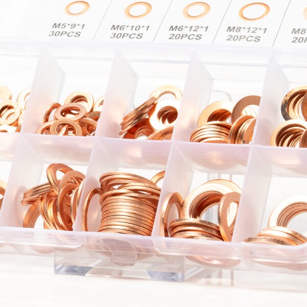 Copper Washer Assortment Box (200pcs) M5-M12