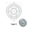 SPZ-110/2 Groove Pilot Bore V-Belt Pulley - Aluminium