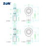 GIKL20PB ZEN Rod End Bearing (Requires Maintenance) - Female Left-Hand Thread