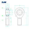 GAKR10PB ZEN Rod End Bearing (Requires Maintenance) - Male Right-Hand Thread