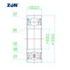 1623-2RS ZEN Single Row Ball Bearing - Imperial (15.875 (5/8")x34.925 (1.3/8")x11.112 (7/16")