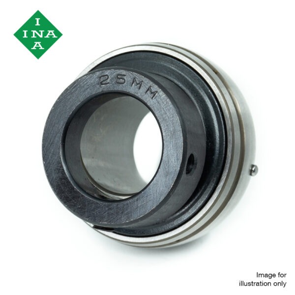 RALE25NPP INA Eccentric Collar Locking Insert Bearing - Cylindrical Outer Ring (25x47x17.5)